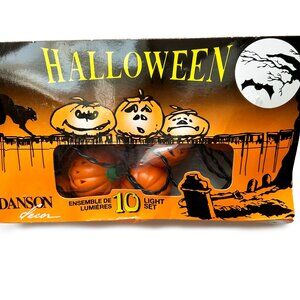 Vintage Blow Mold Pumpkin String Lights 🎃